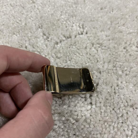 Vintage Gold Money Clip Hayward Gold Tone Engraved Initials Classic Mens Retro - Picture 2 of 3